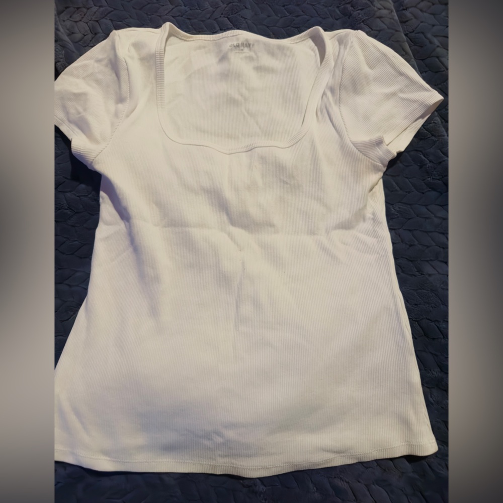 Old Navy Cream Ribbed Top